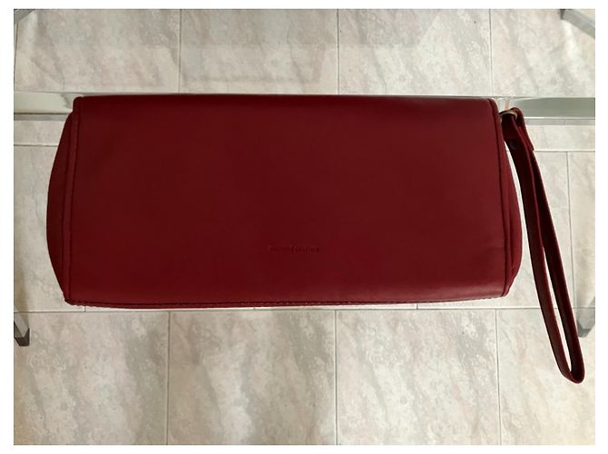 Pochette Kenneth Cole in pelle rosso scuro Bordò - vista 2