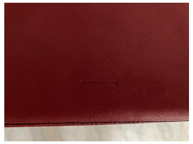 Pochette Kenneth Cole in pelle rosso scuro Bordò - vista 3