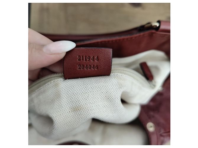 Gucci modello Sukey in pelle rossa Rosso - vista 7
