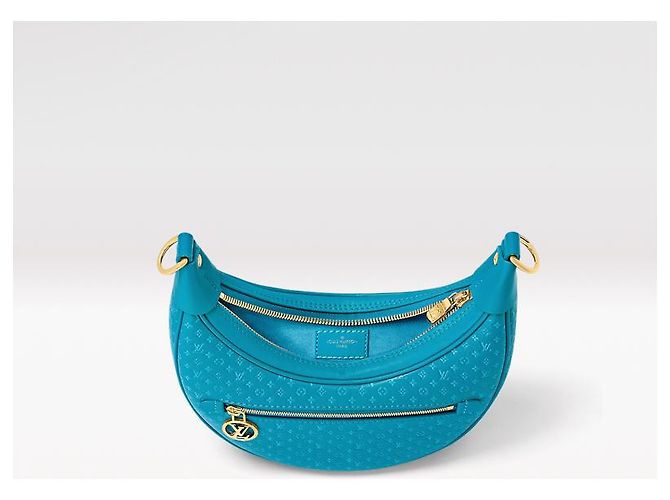 Louis Vuitton Loop borsa a mano in pelle blu - vista 3