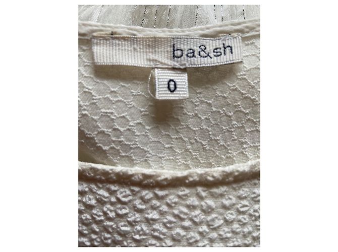 Robe Bash Eggshell avec liseré doré Blanc cassé - vue 9