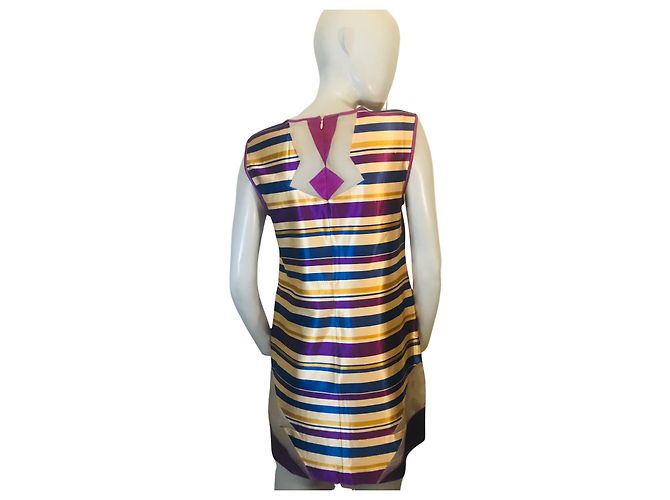 Vestido Frankie Morello a rayas con aplicación de seda - vista 6