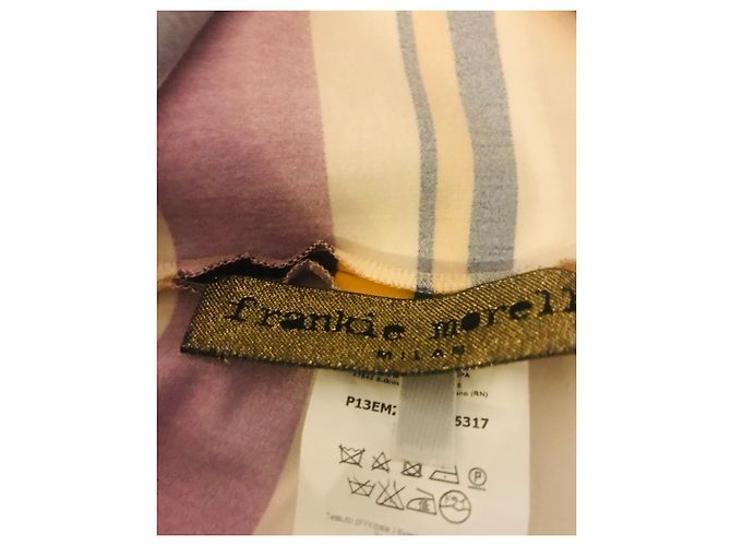 Vestido Frankie Morello a rayas con aplicación de seda - vista 9