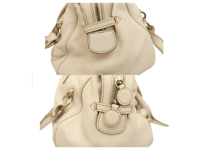 Borsa a tracolla con patta a tracolla in pelle bianca Calvin Klein con cuciture beige Bianco - vista 10