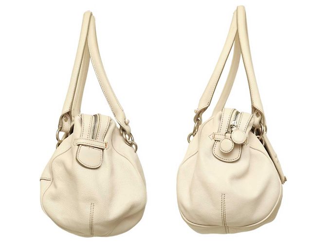 Borsa a tracolla con patta a tracolla in pelle bianca Calvin Klein con cuciture beige Bianco - vista 3