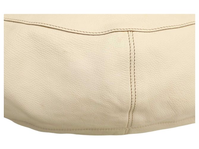 Borsa a tracolla con patta a tracolla in pelle bianca Calvin Klein con cuciture beige Bianco - vista 6
