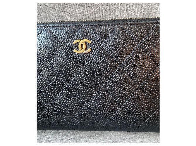 Chanel Timeless Portafoglio Classico con Zip Beige Pelle - vista 3