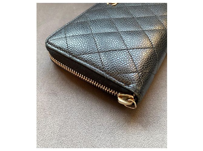 Chanel Timeless Portafoglio Classico con Zip Beige Pelle - vista 4