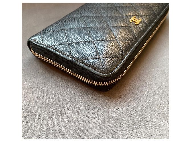 Chanel Timeless Portafoglio Classico con Zip Beige Pelle - vista 9