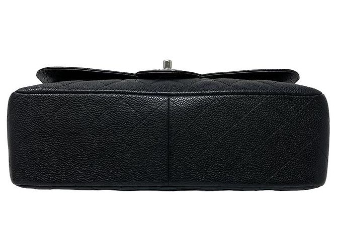 Borsa Chanel Jumbo in pelle caviar nera Nero - vista 3