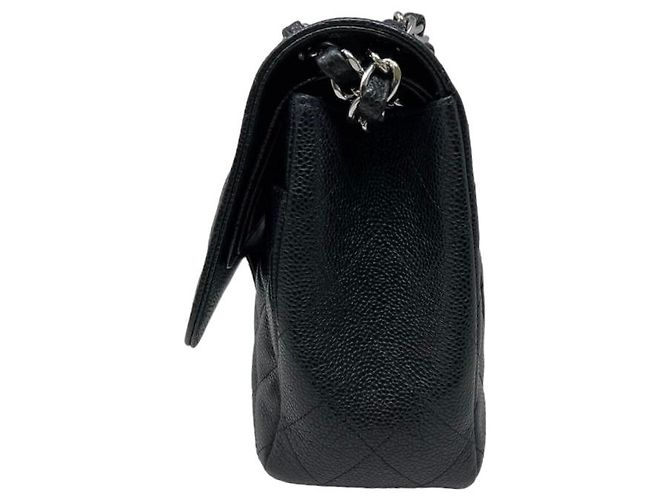 Borsa Chanel Jumbo in pelle caviar nera Nero - vista 4