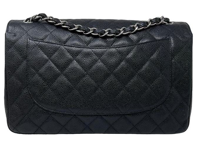 Borsa Chanel Jumbo in pelle caviar nera Nero - vista 5