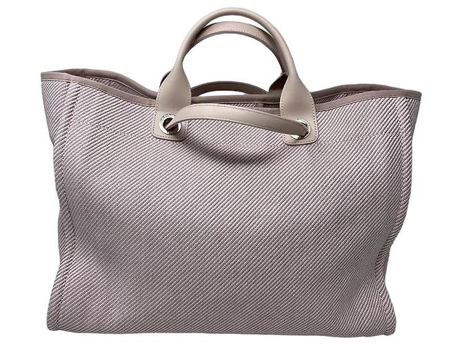 Borsa Deauville Chanel in tessuto rosa - vista 3