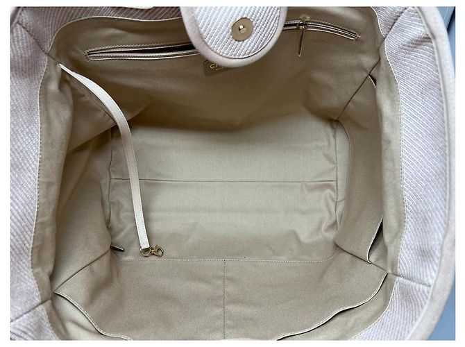Borsa Deauville Chanel in tessuto rosa - vista 8