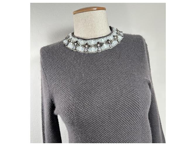 Hémisphère Pullover aus Kaschmir und Wolle Braun - Ansicht 2