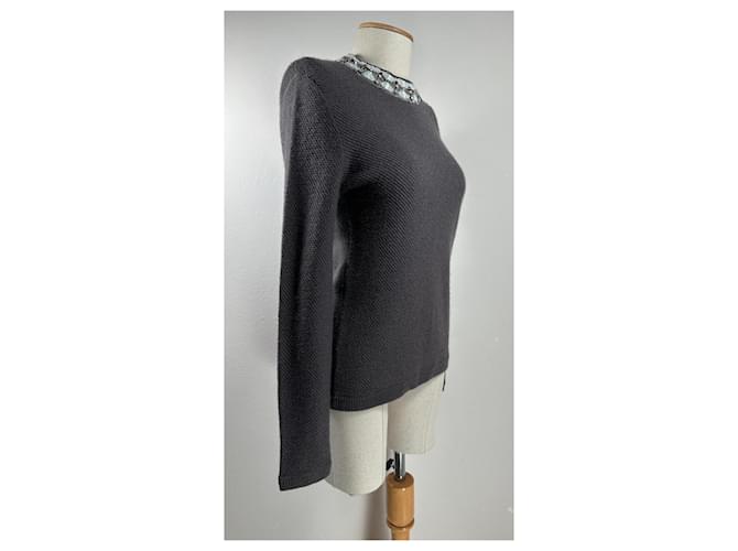 Hémisphère Pullover aus Kaschmir und Wolle Braun - Ansicht 4