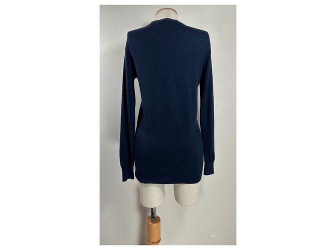 Ralph Lauren Strickjacke Blau Merino Wolle M - Ansicht 3