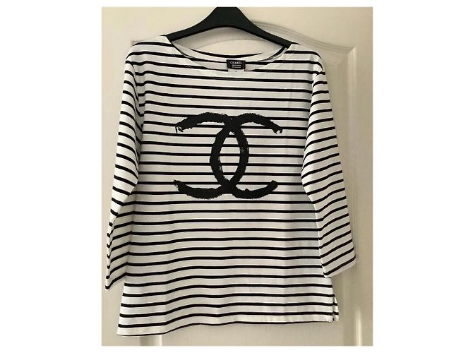 CHANEL CC Logo Uniform Top Size ** MUITO RARO E NOVO * Preto Branco - vista 2