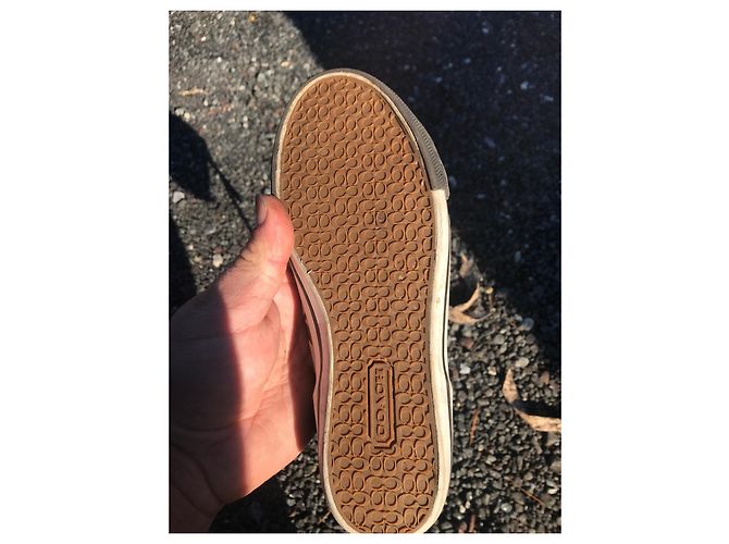 Sneakers Coach in pelle marrone camel Cammello - vista 2