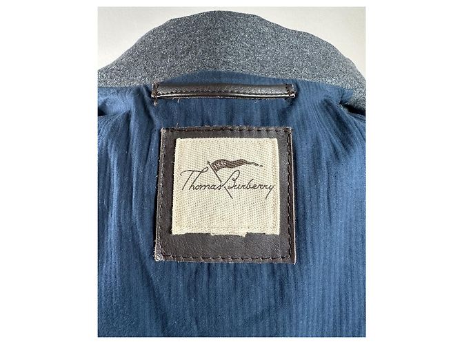 Abrigo de lana y cachemira gris Thomas Burberry - vista 10