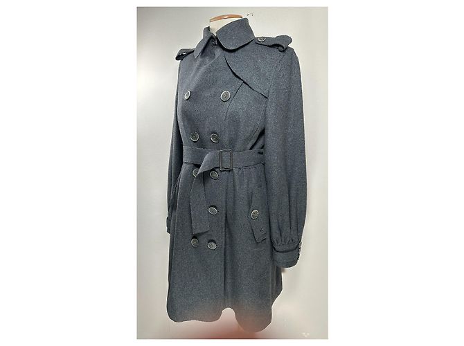 Abrigo de lana y cachemira gris Thomas Burberry - vista 2