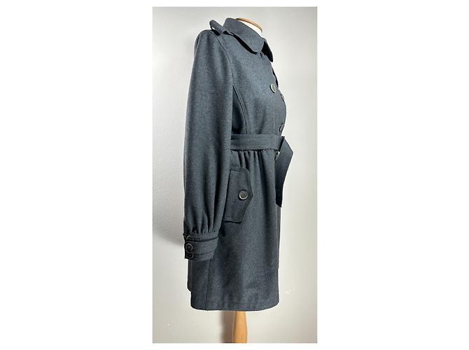 Abrigo de lana y cachemira gris Thomas Burberry - vista 4