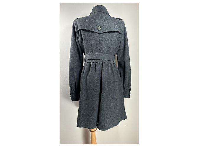 Abrigo de lana y cachemira gris Thomas Burberry - vista 6