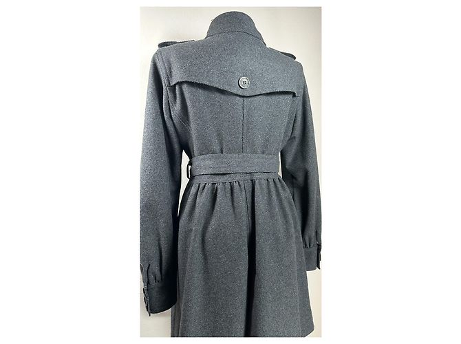 Abrigo de lana y cachemira gris Thomas Burberry - vista 7