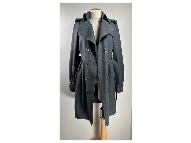 Abrigo de lana y cachemira gris Thomas Burberry - vista 8