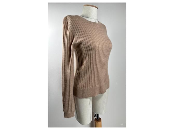 Autre Marque Just Cashmere Rippstrickpullover Rundhals Kaschmir Camel Kamel - Ansicht 2