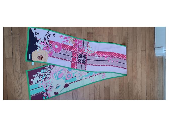Autre Marque Stola Mantero 1902 in seta fucsia e verde Multicolore - vista 6
