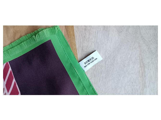Autre Marque Stola Mantero 1902 in seta fucsia e verde Multicolore - vista 7