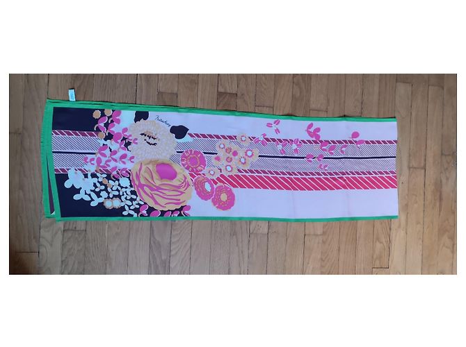Autre Marque Stola Mantero 1902 in seta fucsia e verde Multicolore - vista 11