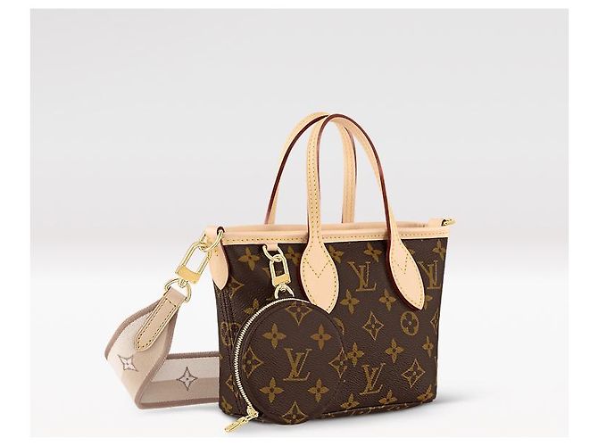 Louis Vuitton Neverfull BB Tela Monogramma Marrone - vista 3