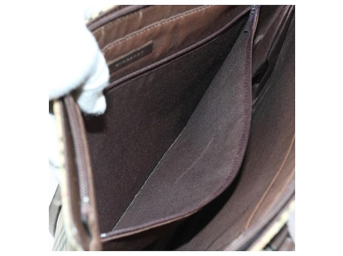 Borsa Tote BURBERRY Nova Check Canvas Beige Auth 56398 - vista 22