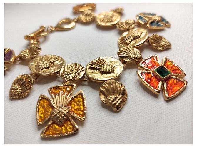 Bracciale Yves Saint Laurent in argento con ananas e smalto Multicolore - vista 3