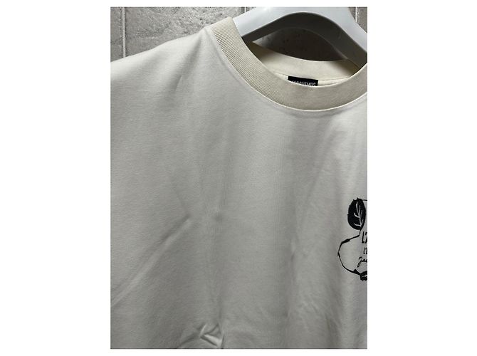 Maglietta Jacquemus L'Amour Nero Beige Crema - vista 4