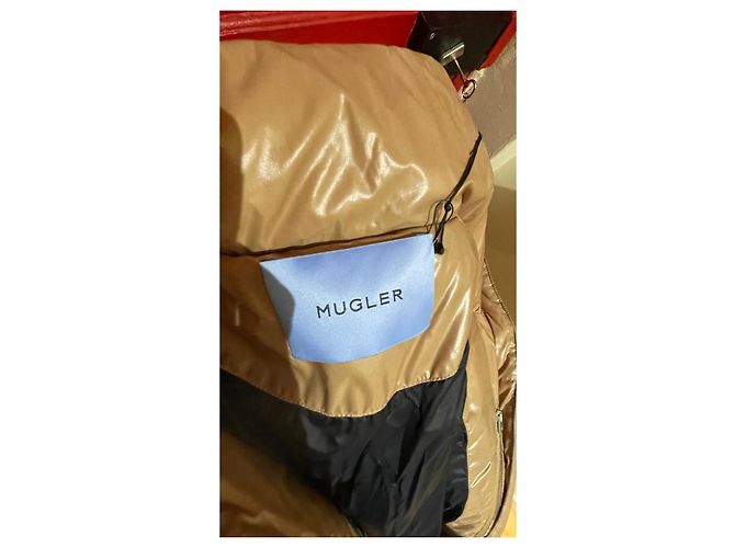 Thierry Mugler Piumino Corto Beige e Nero - vista 3