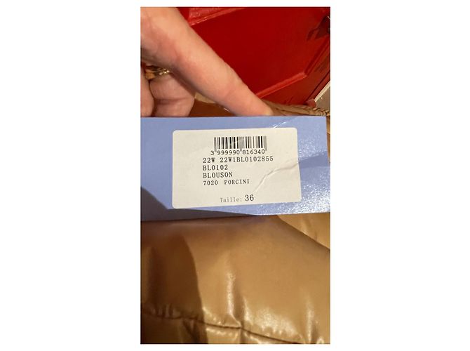 Thierry Mugler Piumino Corto Beige e Nero - vista 4