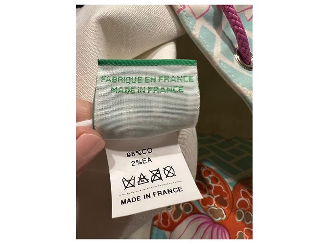 Autre Marque Borsa Tote Manuel Canovas in Cotone con Stampa Floreale Blu - vista 7
