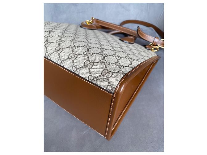 Borsa tote Gucci GG Supreme marrone - vista 11