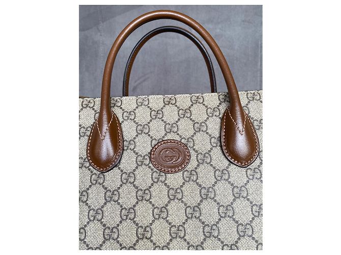 Borsa tote Gucci GG Supreme marrone - vista 12