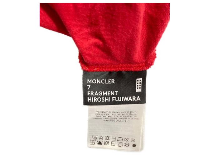 T-shirt a maniche corte Moncler Genius Fragment Rossa Cotone Rosso - vista 5