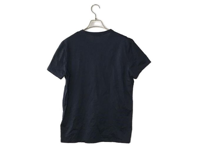 T-shirt Moncler con patch girocollo blu navy cotone - vista 2