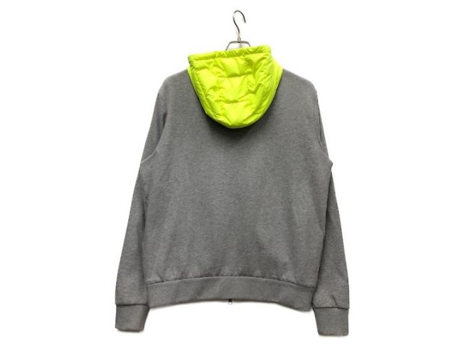 Moncler Kapuzenpullover mit Reißverschluss Grau Baumwolle - Ansicht 2