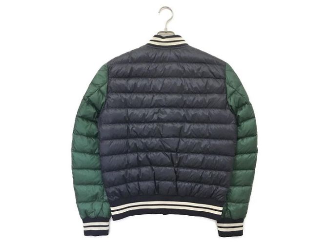Piumino Moncler ENRICK blu navy nylon - vista 2
