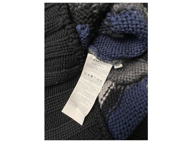 Jersey Parosh de lana con estampado camuflaje azul gris negro - vista 3