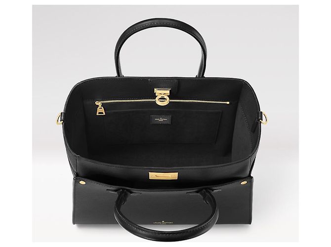 Louis Vuitton On My Side GM Borsa in pelle nera Nero - vista 3