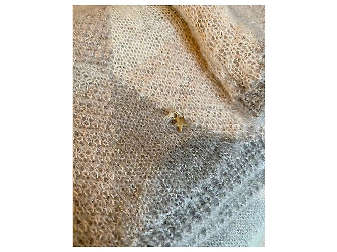 Des Petits Hauts Dina Strickjacke Rosa Grau Gold Lurex Pink - Ansicht 6