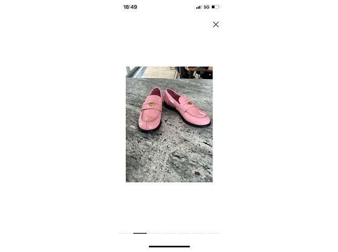 Mocassini Miu Miu in pelle rosa - vista 2